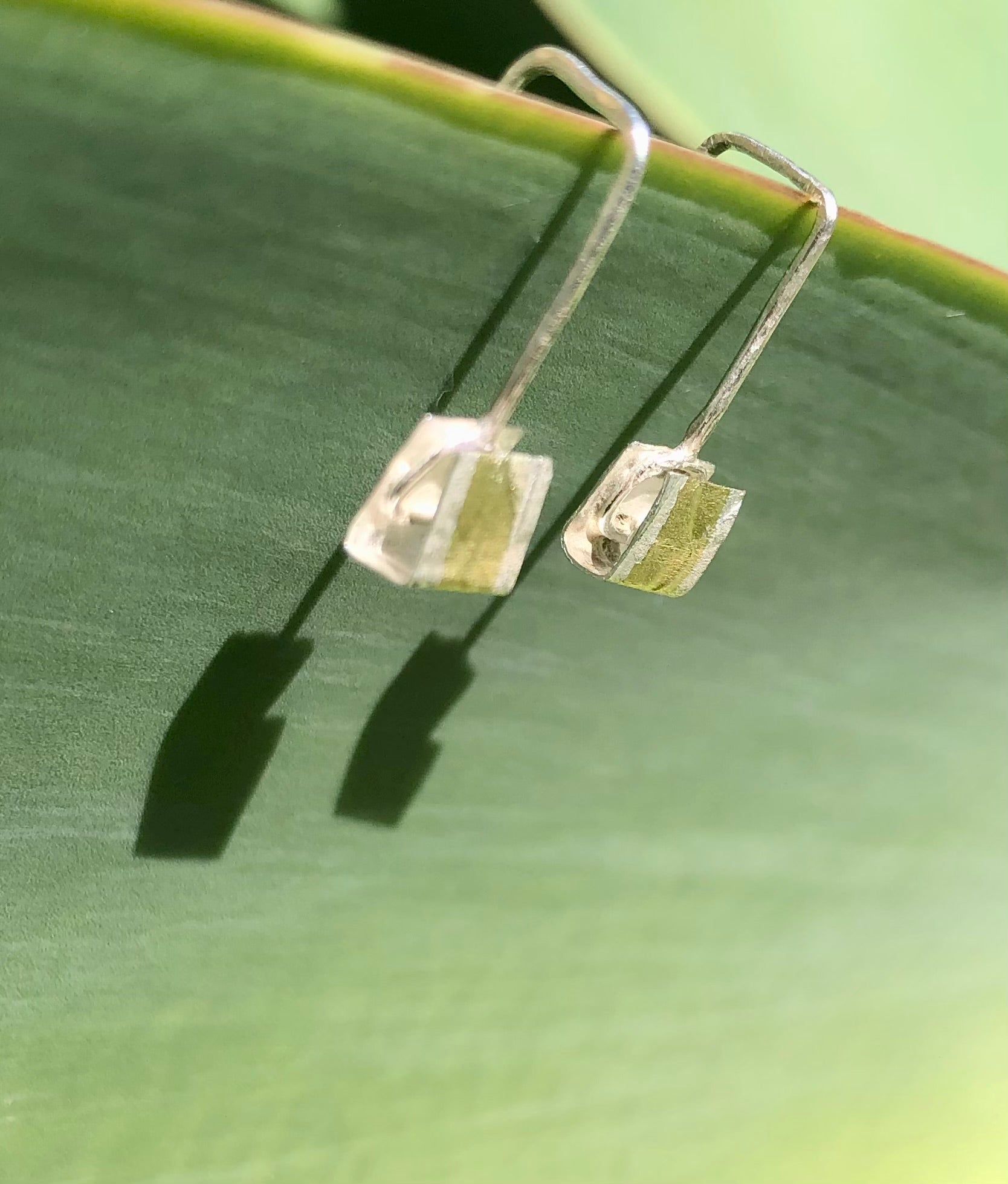 Bimetal "Square" Earrings